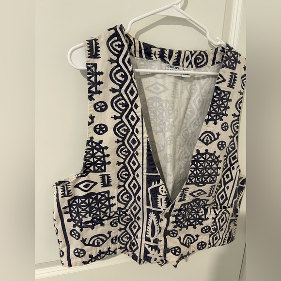 Chicos Vintage Aztec Print Vest - Picture 6 of 10
